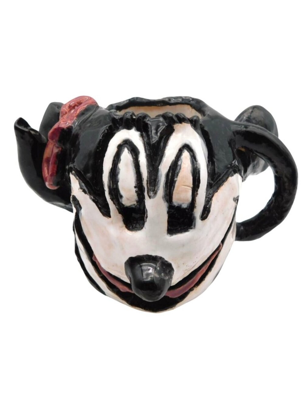 Handmade Creepy Cartoon Face Mini Teapot – Horror Pottery Art Oddity